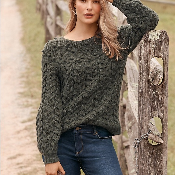 Garnet Hill Sweaters - Garnet Hill Shimmering Fair Isle Cashmere Pullover